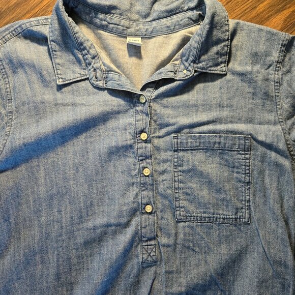 OLD NAVY 100% Cotton Blue Chambray Shirt Dress NWOT/SIZE XL - Picture 4 of 8